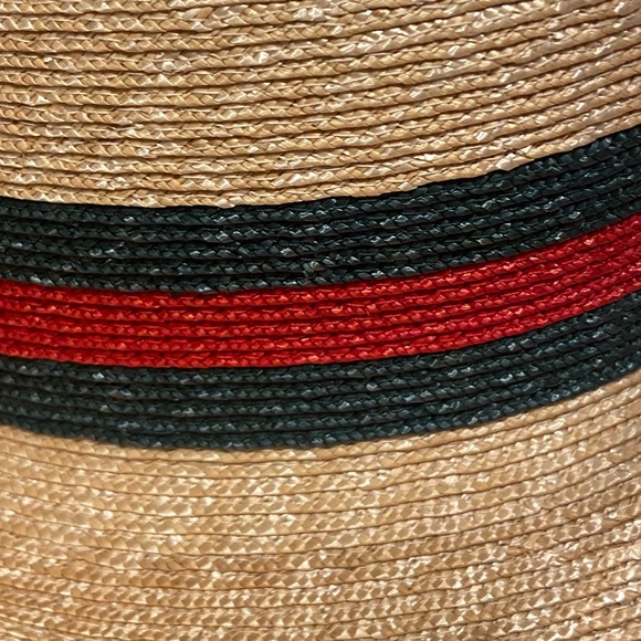 Gucci Abaca Straw Web Fedora Hat SZ M, fits small! - Picture 5 of 8